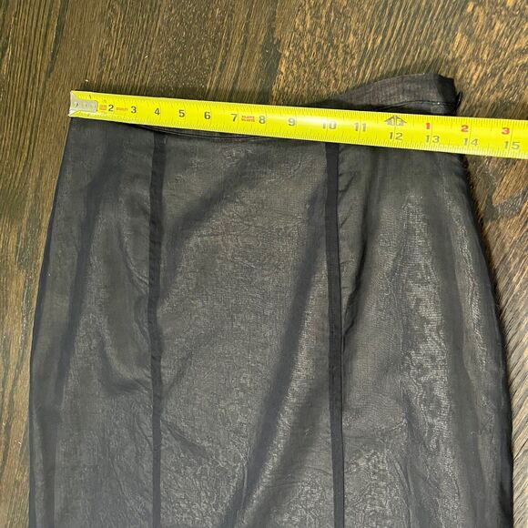 Eddie Bauer Skirt Women’s 6 Black Sheer Maxi Lined Goth Whimsical Fairy Y2K - Picture 4 of 6